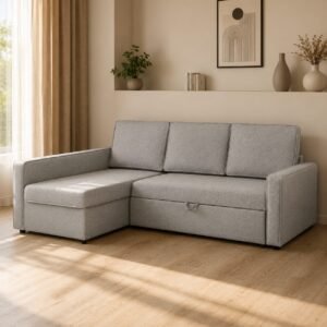 Metro L-Shaped Sofa Cum Bed with Storage