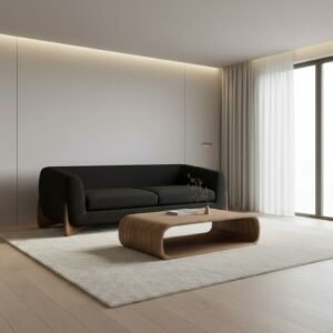 Nova Wood Bouclé Sofa