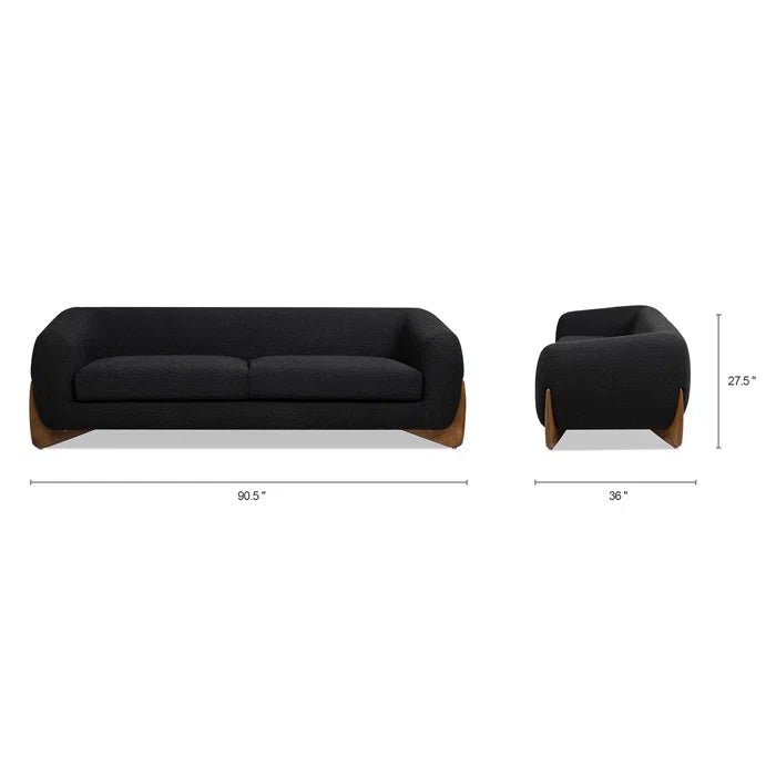 Nova Wood Bouclé Sofa - Image 5