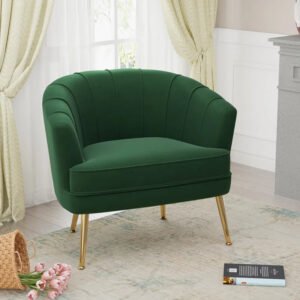 Shell Velvet Accent Chair