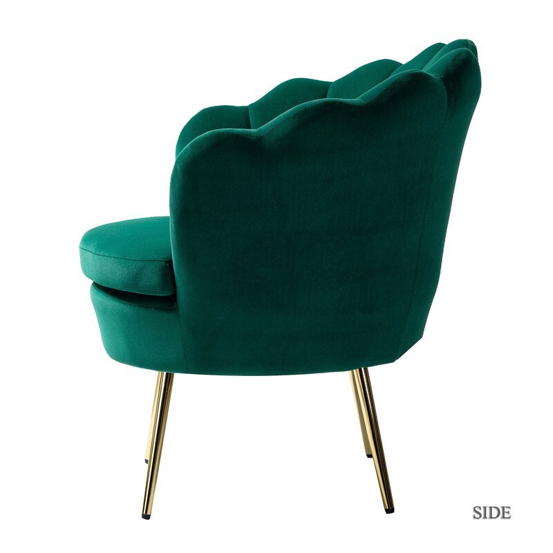 Seashell Velvet Accent Chair - Image 3