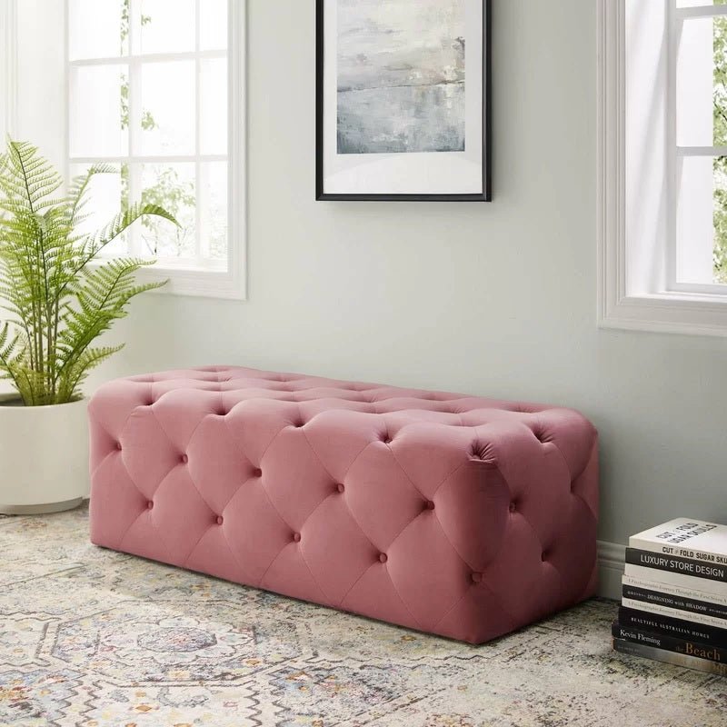 Regal Chester Velvet Bench - Image 2
