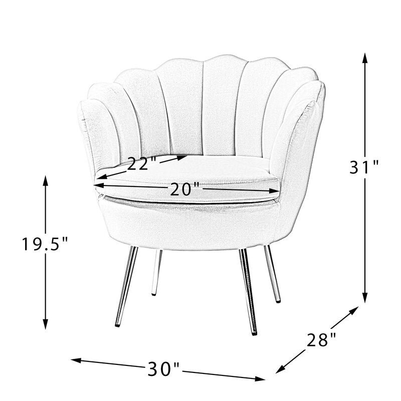 Seashell Velvet Accent Chair - Image 5