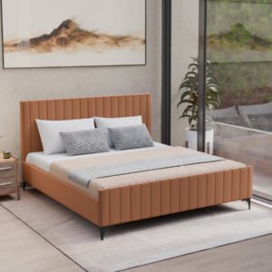 Monarch Channel Velvet Bed (Without Storage)