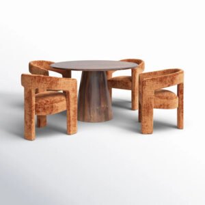 Halo Solid Teakwood 4 Seater Round Dining Set