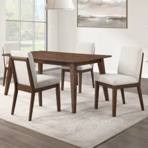 Aster Solid Teakwood 4 Seater Dining Table Set