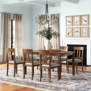 Heritage Solid Teakwood 6 Seater Dining Table Set