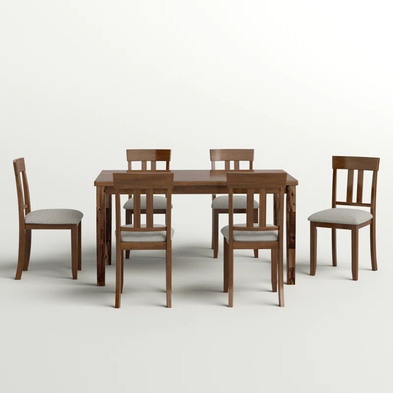 Heritage Solid Teakwood 6 Seater Dining Table Set - Image 3